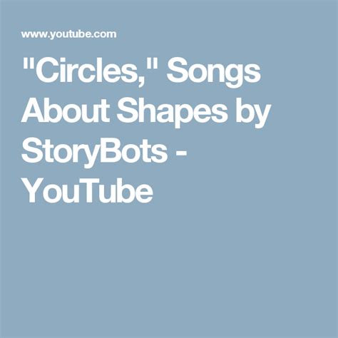 "Circles," Songs About Shapes by StoryBots - YouTube | Wake up songs, Songs, Shapes