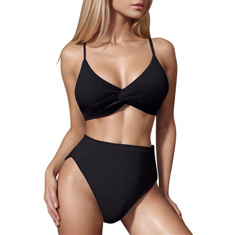 Efsteb Bikini Sets For Women Two Piece Swim Suit Fashion Bathing Suits High Waist Split Swimsuit