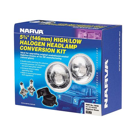 Narva Halogen Headlamp H4 Conversion Kit Raised Glass 5 34 High