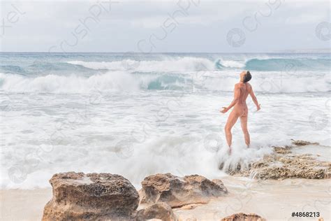 Carefree Naked Man Enjoying Freedom On Nude Beach Stock Photo 4868213 Crushpixel