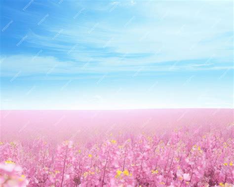 Premium Ai Image Canola Field And Blue Sky