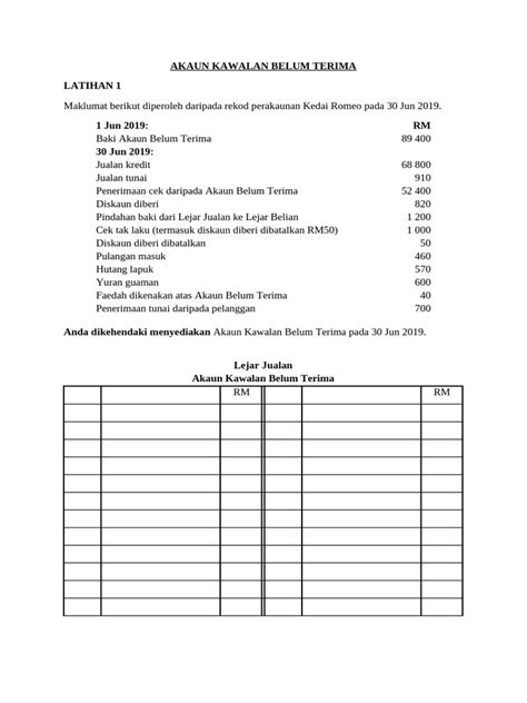 Akaun Kawalan Belum Terima | PDF