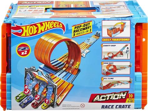 Hot Wheels Bahn Track Builder Gkt Rennkiste Inkl Spielzeugautos F R Inkl Versand