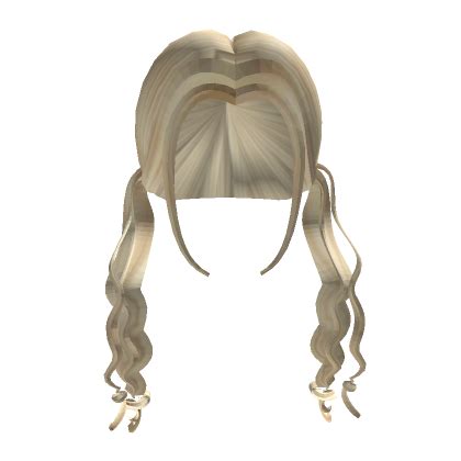 Aesthetic Blonde Curly Pigtails Roblox