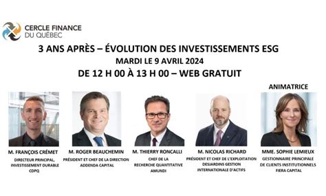 le cercle finance du quebec sur linkedin mardi  avril     le