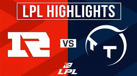 Rng Vs Tt Highlights All Games Lpl Spring Royal Never Give Up