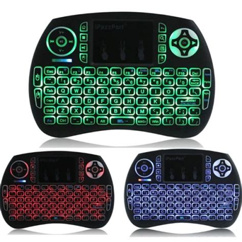 Безжична Мини клавиатура с тъчпад OEM ,Светеща, съвместима с PC ...