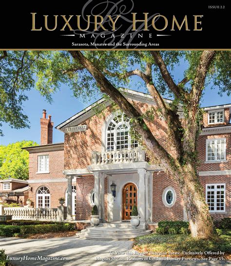 The Front Cover Of Luxury Home Magazine Featuring An Image Of A Large