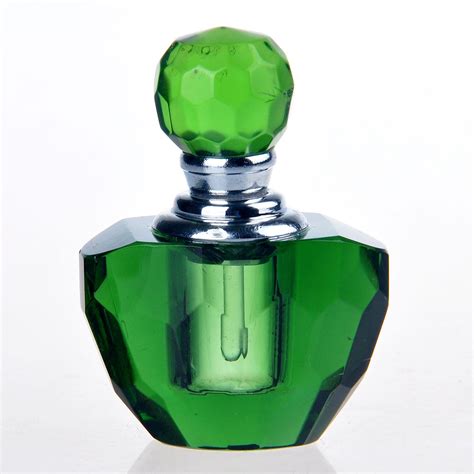 735 Green Crystal Empty Refillable Perfume Bottle Wedding Decor Valentines T 2ml Ebay