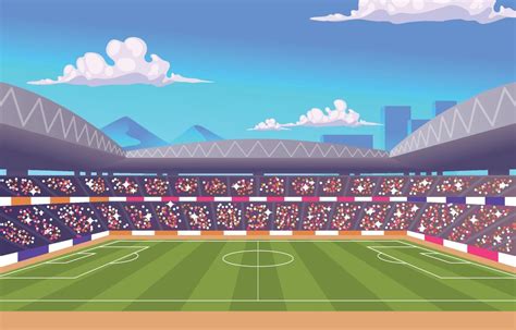 Crowded Football Stadium 3012060 Vector Art at Vecteezy