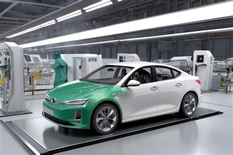 3d Visualization Of Car Manufacturing Premium Ai Generated Image