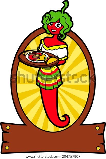 Girl Hot Sexy Pepper On Sign Stock Vector Royalty Free Shutterstock