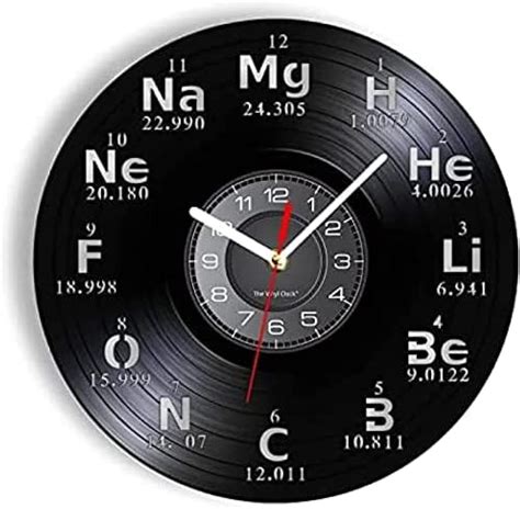 Salsep 30cm Vinyl Clock Chemical Element Periodic Table