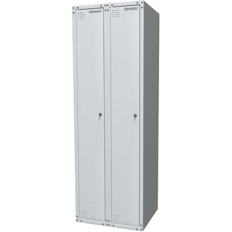 Металлический двухсекционный шкаф для одежды, серый FERRUM 03.322-7035 ...