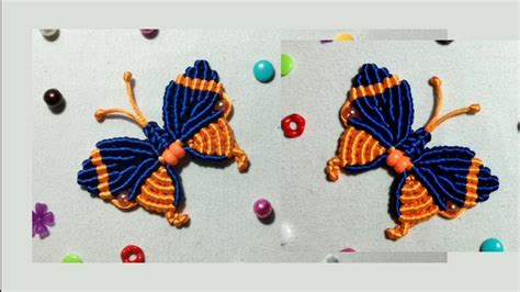 Butterfly Macrame Keychain Gantungan Kunci Kupu Tali Satin Bros