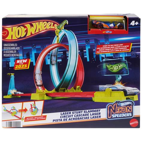 Hot Wheels Neon Speeders Laser Stunt Slamway Streckenset Smyths Toys Deutschland