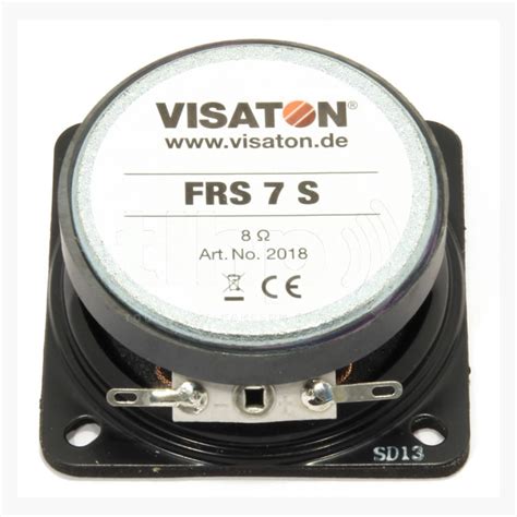 Fullrange speaker Visaton FRS 7 S, 8 ohm, 2.62 x 2.62 inch