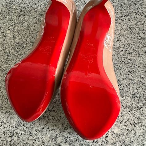 Christian Louboutin Shoes Christian Louboutin Nude Patent Red Sole Pumps With Peep Toe