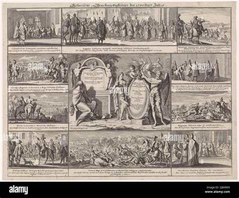 Year 1700 historische denckwurdigkeiten des 1700sten jahrs hi-res stock ...