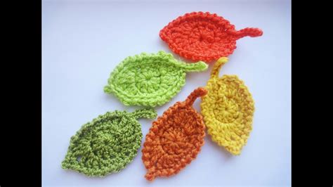 Маленький листочек Small leaf Crochet - YouTube
