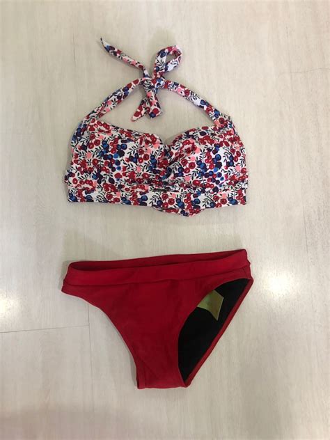 NEW Cherry Red Bikini With Tag Hygiene Sticker Women S Fashion Swimwear Bikinis