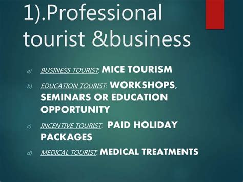 Who Is Tourist And Types Of Tourist Ppt