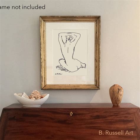 Nude Woman Pencil Art Etsy