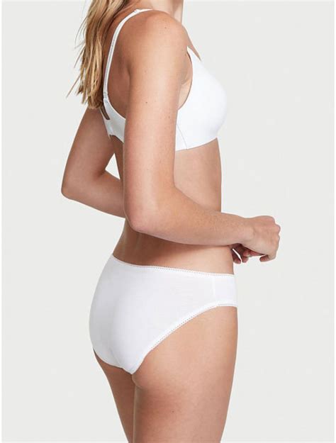 Хлопковые Трусики Бикини Victoria s Secret 100 Cotton Bikini Panty купить She Loves It