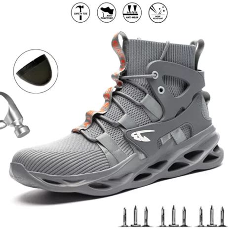 Safety Shoes Men Lightweight Steel Toe Cap Work Boots Hiking Trainers