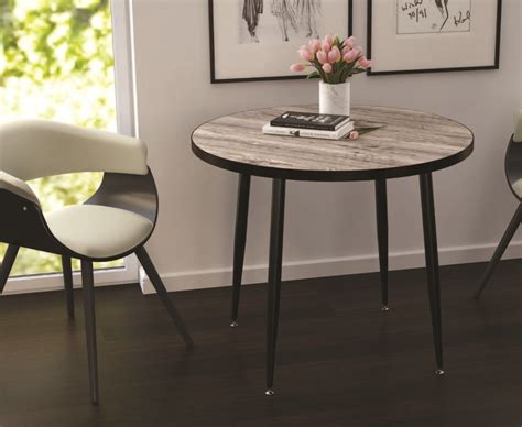 Стол обеденный "Нордик" круглый 90см, ЛДСП 22мм + пластик, опоры металл ...