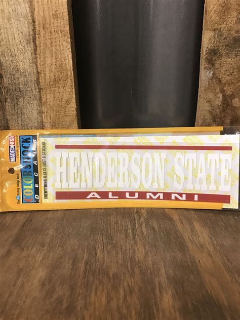 Henderson State Alumni Car Decal Reddie Bookstore