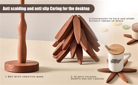 Amazon Wooden Trivets For Hot Dishes Tree Coasters Decorative Wood Trivet Set Hot Pads For