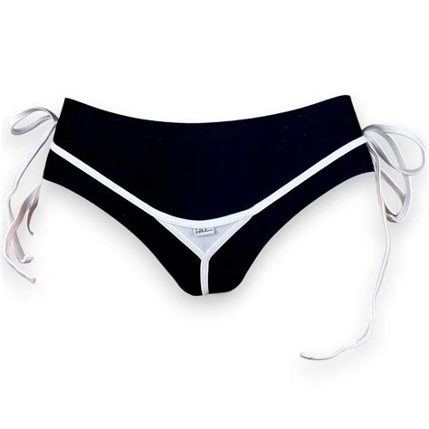 1022 Spandex Micro Thong Bikini Bottom With Adjustable Side Ties Shbikini Extreme String