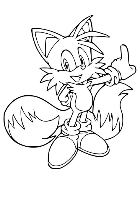 Desen Sonic Cozi De Colorat Imprimabilă Gratuită Foaie Planșetă și