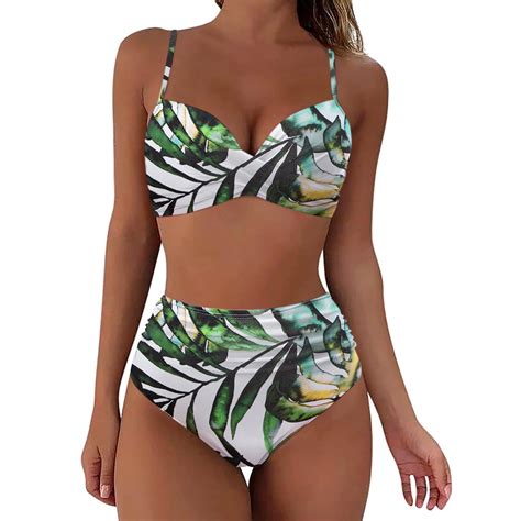 Gzea Bikini For Women High Waisted Bikini Sexy Push Up Two Piece