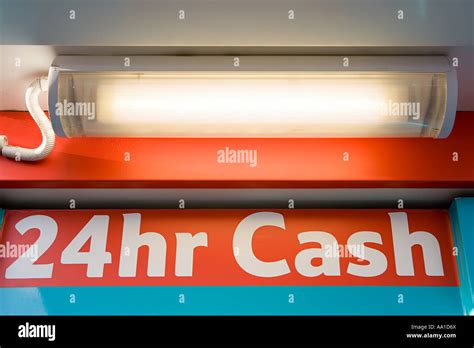Cash Machine Sign Stock Photo Alamy