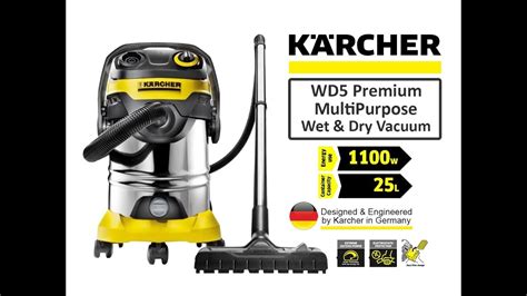 Karcher WD5 Premium Multipurpose Vacuum Cleaner - YouTube