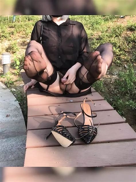Sissy Cum On Park By The Road Shemale Lingerie Lingerie Porn Feat Jishi Hao XHamster