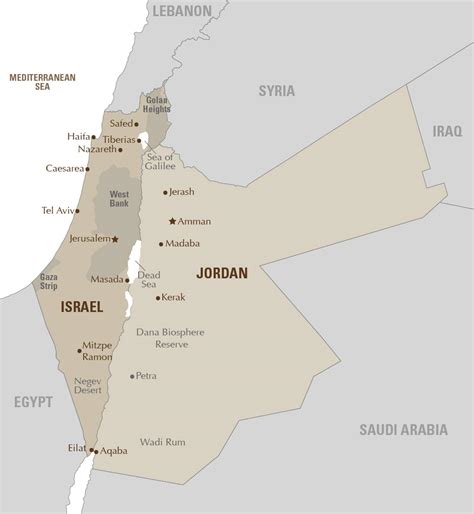 Map Of Israel Jordan