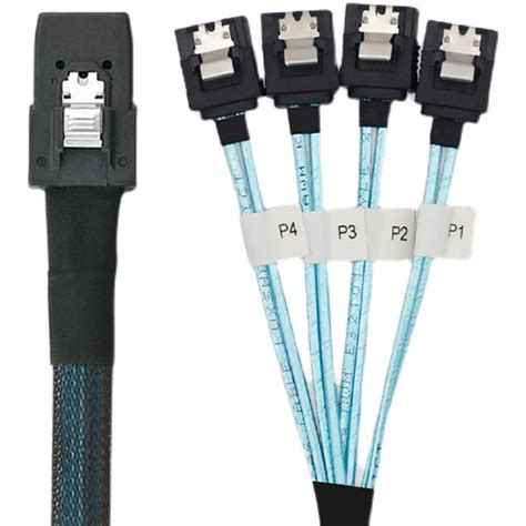 Кабель Mini SAS 36P SFF-8087 - 4 Sata mSAS-4SATA-0.5M 0.5 метра