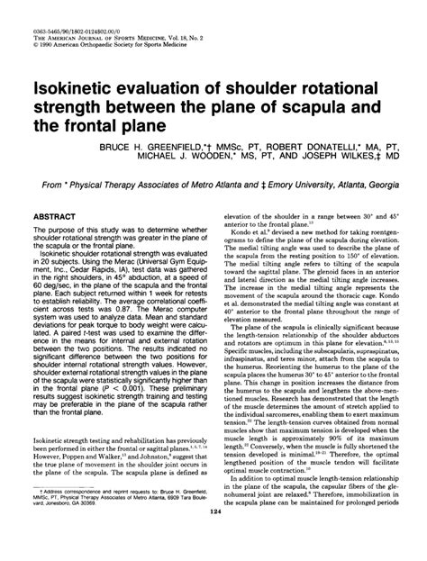 (PDF) Isokinetic evaluation of shoulder rotational strength between the ...