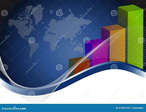 creative bar graphs  map stock vector illustration  design