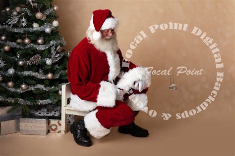 Santa Digital Backdrop Christmas Scene Christmas Digital Download