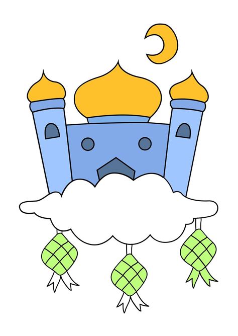 Eid Al Fitr Color Drawing In Eps Illustrator  Psd Png Pdf Svg