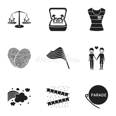 Gay Set Icons In Black Style