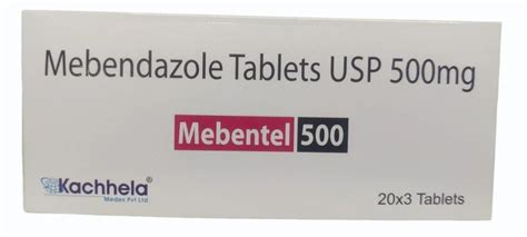 Mebendazole Tablet 500 Mg MEBENTEL at Rs 15/stripe | Antibiotic Tablets ...