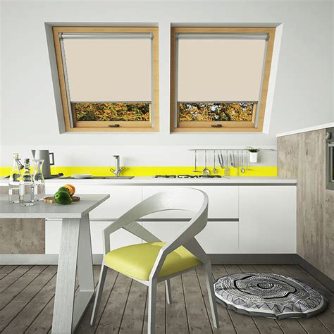 Beige Blinds For Roto Skylight Windows