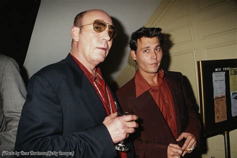 Hunter S. Thompson and Johnny Depp attend a party at the Players Club ...