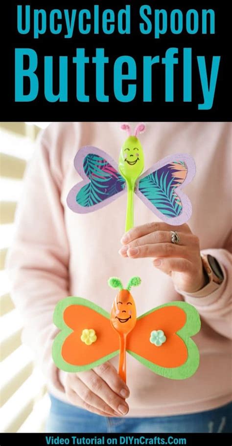 Colorful Upcycled Plastic Spoon Butterfly Craft Diy Crafts