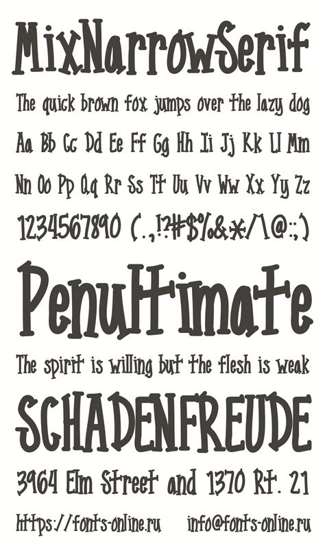 Mixnarrowserif Font